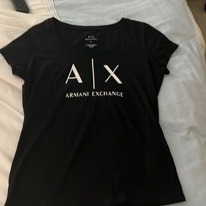 A-X armani exchange black t-shirt